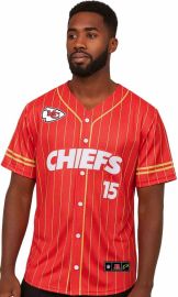 Camisa NFL Kansas City Chiefs Modelo Torcedor Estilo Baseball Unissex