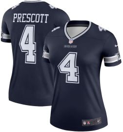 Camisa De Futebol Americano NFL Cowboys - Prescott - Feminina
