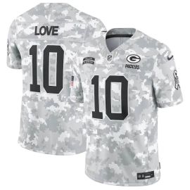 Camisa De Futebol Americano NFL Packers - Love – Salute to Service Camuflagem Ártica Masculina Adulto E Infantil