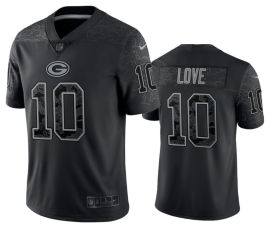 Camisa De Futebol Americano NFL Packers - Love – Preta Refletiva Masculina Adulto E Infantil