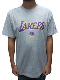 Camiseta NBA Los Angeles Lakers Cinza New Era - Masculina