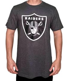Camiseta NFL - Logo - Las Vegas Raiders - Modelo Torcedor - Cinza escuro