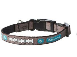 Coleira NFL para Cachorro e Animais de Estimação Refletiva – Miami Dolphins