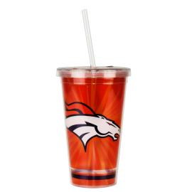 Copo com canudo NFL Broncos