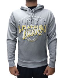 Moletom Canguru Los Angeles Lakers NBA Cinza - Masculino