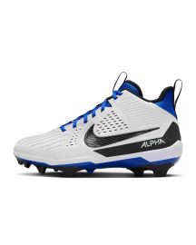 Chuteira de Futebol americano Nike Alpha Menace 4 Strong Branca e Azul