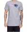 Camiseta NFL - Logo - New England Patriots - Modelo Torcedor - Cinza Mescla